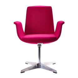 Modrest Dacia Modern Fuchsia Fabric Accent Chair