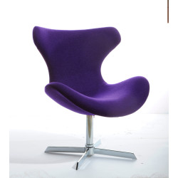 Modrest Aludra Modern Purple Fabric Lounge Chair