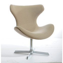 Modrest Aludra Modern Beige Fabric Lounge Chair
