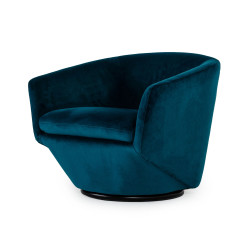 Divani Casa Tyson - Modern Dark Teal Fabric Accent Chair