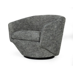 Divani Casa Tyson - Modern Dark Grey Fabric Accent Chair