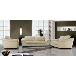 Divani Casa 0710 - Modern Beige Leather Sofa Set