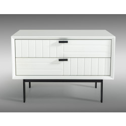 Nova Domus Valencia Contemporary White Nightstand