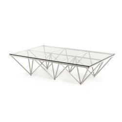 Modrest Newark Contemporary Rectangular Glass Coffee Table