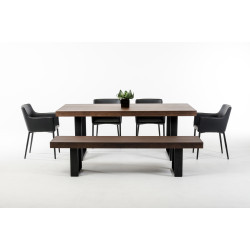 Modrest Lola Modern Walnut Dining Table