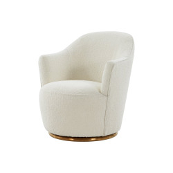Modrest Vera - Modern Sherpa Swivel Accent Chair