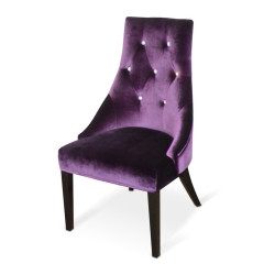 A&X Charlotte - Purple Velour Dining Chair (Set of 2)