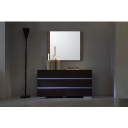 Modrest Anzio Modern Brown Oak Wall Mirror