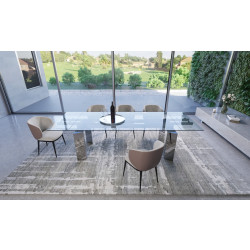 Modrest Viking - Modern Extendable Glass Dining Table