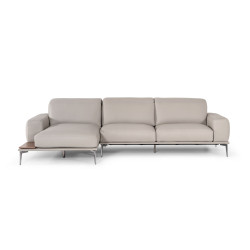 Estro Salotti Villeneuve - Modern Grey Italian Left Facing Sectional Sofa