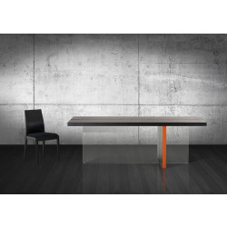 Modrest Vision - Modern Black Oak Floating Dining Table