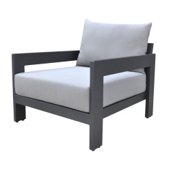 Renava Wake - Modern Charcoal Outdoor Lounge Chair