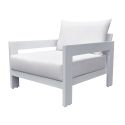 Renava Wake - Modern White Outdoor Lounge Chair