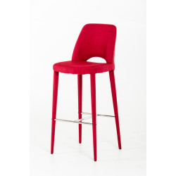 Modrest Williamette Modern Red Fabric Bar Stool