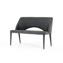 Modrest Williamette Modern Dark Grey Fabric Bench