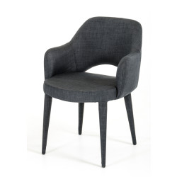 Modrest Williamette Modern Dark Grey Fabric Dining Chair
