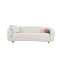 Modrest - Winfree Modern Off White Fabric 3-Seater Sofa