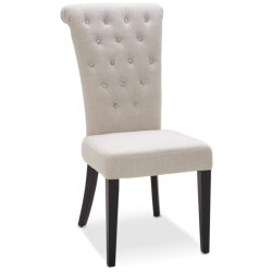Modrest Y616 Cream Fabric Chair with Crystals