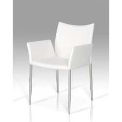 Modrest Avril Modern White Leatherette Dining Chair