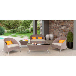Renava Zamora Outdoor Brown Sofa Set