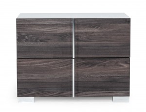 Nova Domus Corrado Italian Modern White & Grey Nightstand