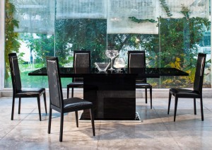 Modrest Ancona Modern Black Extendable Dining Table