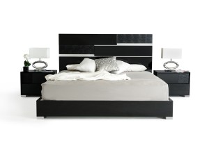 Modrest Ancona Italian Modern Black Eastern King Bed