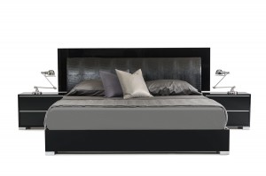 Modrest Grace Italian Modern Black Bed