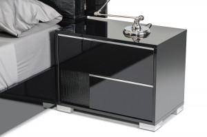 Modrest Grace Italian Modern Black Nightstand
