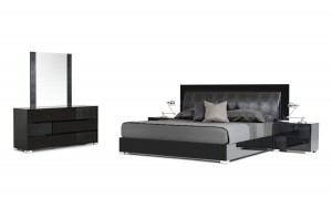 Modrest Grace Italian Modern Black Bedroom Set