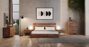 Nova Domus Lorenzo Italian Modern Light Oak Bedroom Set