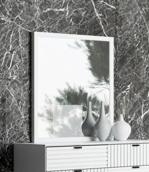 Nova Domus Valencia Contemporary White Mirror