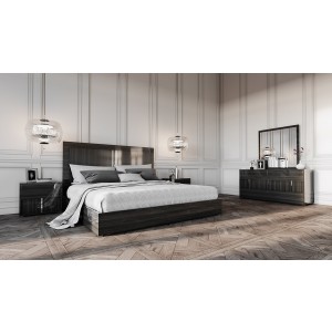 Modrest Ari Italian Modern Grey Bedroom Set without Mirror