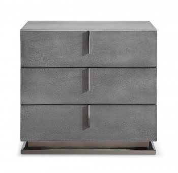 Modrest Buckley - Modern Grey Crackle Nightstand