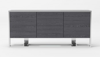 Modrest Fauna - Modern Elm Grey & Stainless Steel Buffet