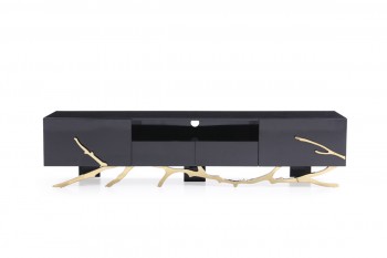 Modrest Legend Modern Black & Gold TV Stand